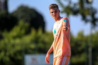 Horst, Hollanda - 29 Haziran 2018: Oyuncu, Rsc Anderlecht Pieter Gerkens eylem sırasında dostu maç Rsc Anderlecht Rakip Paok Sport Park spor Swolgen Tienray 