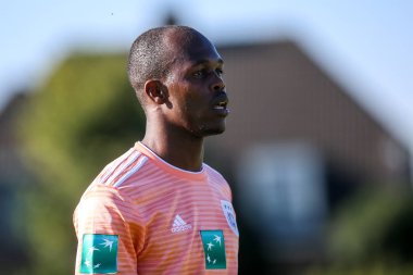 Horst, Hollanda - 29 Haziran 2018: Oyuncu, Rsc Anderlecht bilgi Musona eylem sırasında dostu maç Rsc Anderlecht Rakip Paok Sport Park spor Swolgen Tienray 