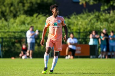 Horst, Hollanda - 29 Haziran 2018: Oyuncu, Rsc Anderlecht Abdoul Dante eylem sırasında dostu maç Rsc Anderlecht Rakip Paok Sport Park spor Swolgen Tienray 