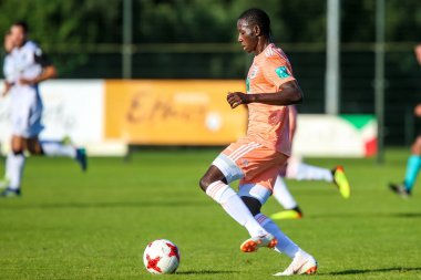 Horst, Hollanda - 29 Haziran 2018: Oyuncu, Rsc Anderlecht Mohammed Dauda dostluk maçı Rsc Anderlecht Rakip Paok sporda sırasında eylem park spor Swolgen Tienray 