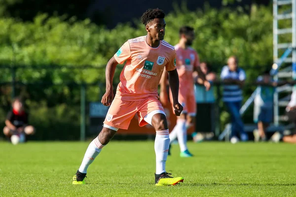 Horst, Hollanda - 29 Haziran 2018: Oyuncu, Rsc Anderlecht Abdoul Dante eylem sırasında dostu maç Rsc Anderlecht Rakip Paok Sport Park spor Swolgen Tienray 
