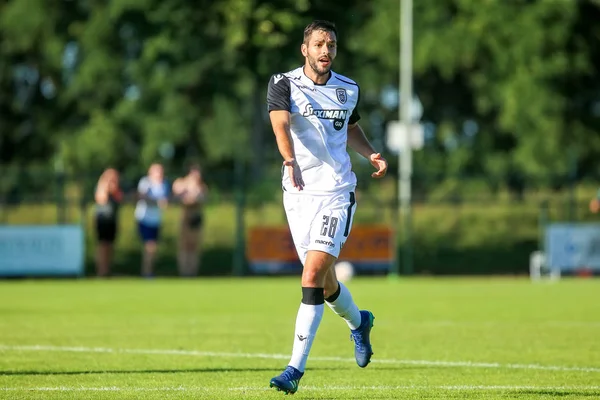 Horst Belanda Juni 2018 Pemain Paok Evgen Shakhov Beraksi Selama — Stok Foto