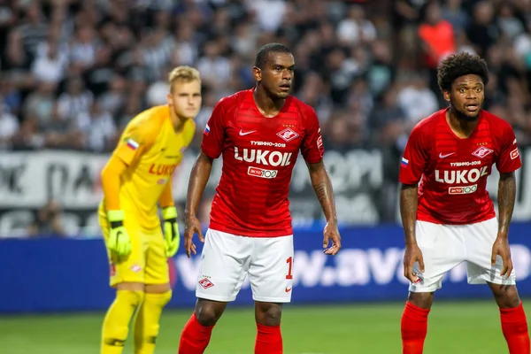 Thessaloniki Grecia Agosto 2018 Jugador Del Spartak Fernando Acción Durante —  Fotos de Stock