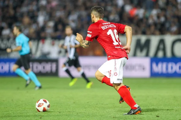 Thessaloniki Grecia Agosto 2018 Jugador Spartak Salvatore Bocchetti Acción Durante —  Fotos de Stock