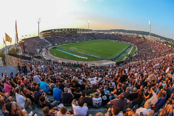 Thessaloniki Griechenland August 2018 Blick Auf Das Volle Stadion Hinter — Stockfoto