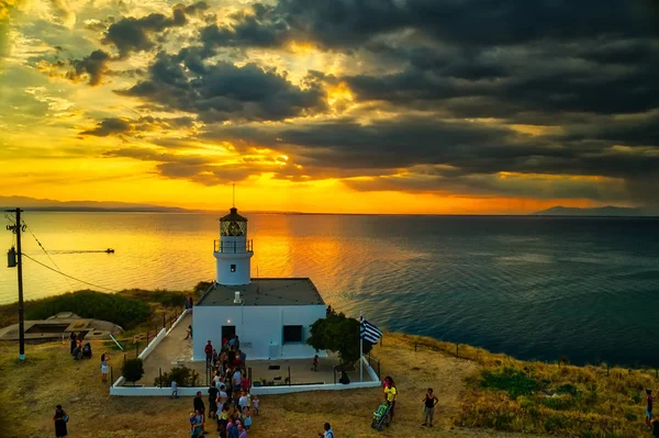 Θεσσαλονίκη Ελλάδα Αυγούστου 2018 Εορτασμός Της Παγκόσμιας Ημέρας Των Φάρων — Φωτογραφία Αρχείου