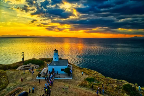 Thessaloniki Greece August 2018 Celebration World Day Lighthouses Megalo Emvolo — Stock Photo, Image