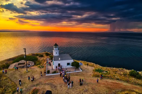 Thessaloniki Greece August 2018 Celebration World Day Lighthouses Megalo Emvolo — Stock Photo, Image