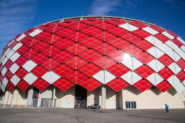 Moscou Rússia Agosto 2018 Vista Externa Otkritie Arena Antes Terceira — Fotografia de Stock