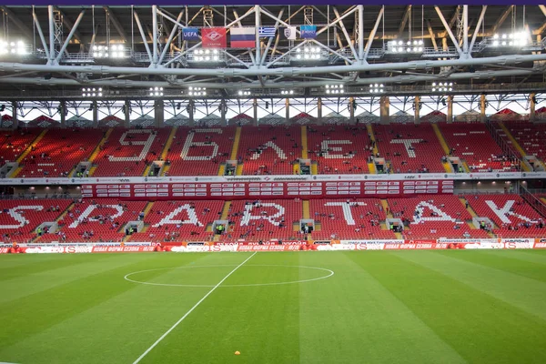 Moscou Rússia Agosto 2018 Vista Interior Otkritie Arena Vazia Antes — Fotografia de Stock