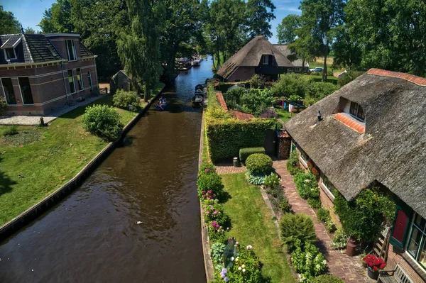 Aerial View Giethoorn Village Netherlands Giethoorn Also Called Venice Netherlands — Stock Photo, Image