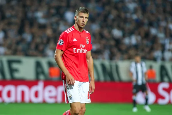 Thessaloniki Grecia Agosto 2018 Jugador Del Benfica Ruben Dias Acción — Foto de Stock