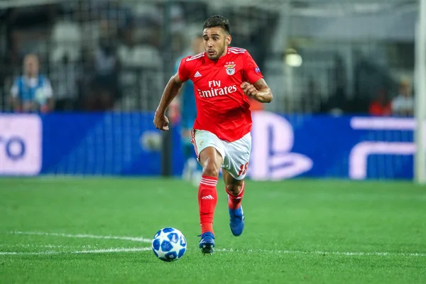 Soluň Řecko Srpna 2018 Hráč Benfica Eduardo Salvio Akci Během — Stock fotografie