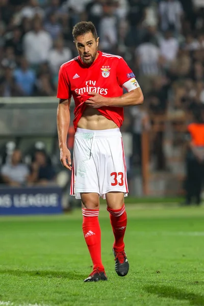 Thessaloniki Grécia Agosto 2018 Jogador Benfica Jardel Ação Durante Play — Fotografia de Stock