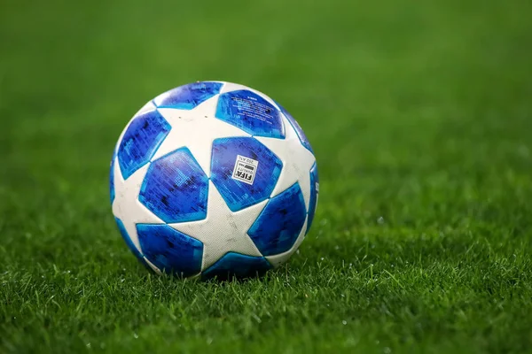 Thessaloniki Greece August 2018 Official Uefa Champions League Match Ball — Stock Photo, Image
