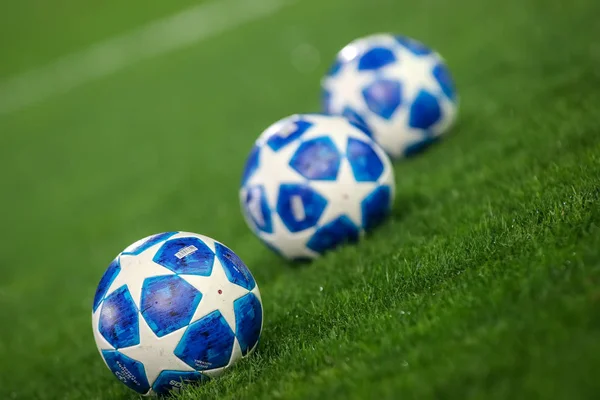 Thessaloniki Griechenland August 2018 Offizieller Uefa Champions League Matchball Auf — Stockfoto