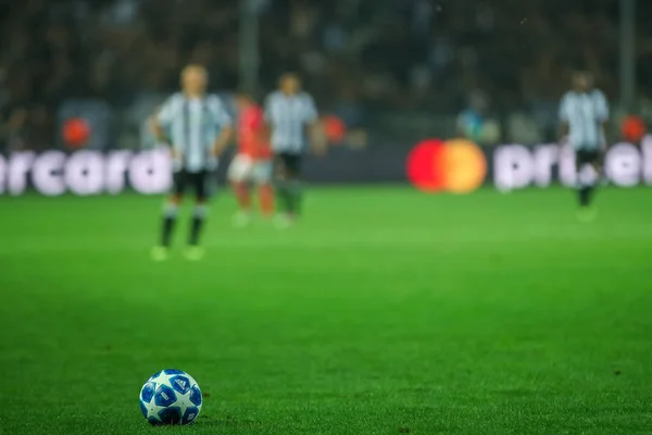 Thessaloniki Griechenland August 2018 Offizieller Uefa Champions League Matchball Auf — Stockfoto