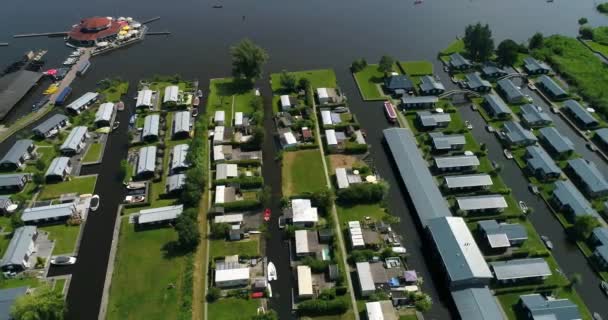 Aerial View Giethoorn Village Netherlands Giethoorn Also Called Venice Netherlands — Stock Video