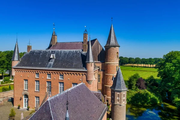 Luchtfoto Van Het Kasteel Heeswijk Nederland — Stockfoto