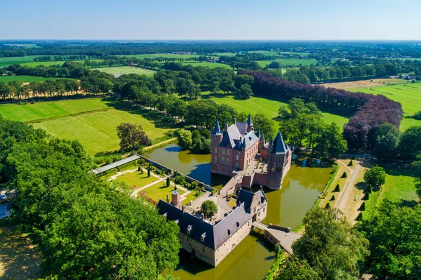 Luchtfoto Van Het Kasteel Heeswijk Nederland — Stockfoto