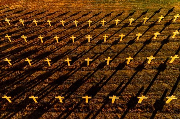 Ysselsteyn Países Bajos Junio 2018 Vista Aérea Ysselsteyn Cementerio Guerra —  Fotos de Stock
