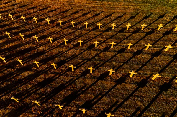 Ysselsteyn Países Bajos Junio 2018 Vista Aérea Ysselsteyn Cementerio Guerra — Foto de Stock