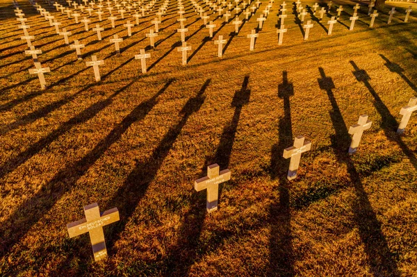 Ysselsteyn Países Bajos Junio 2018 Vista Aérea Ysselsteyn Cementerio Guerra — Foto de Stock