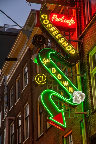 Amsterdam Netherland July 2018 One Many Famous Amsterdam Coffeshops Cannabis — Stock Photo, Image