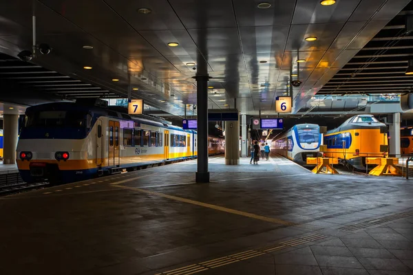 Нідерланди Липня 2018 Центрального Залізничного Вокзалу Гааги Нідерландах — стокове фото