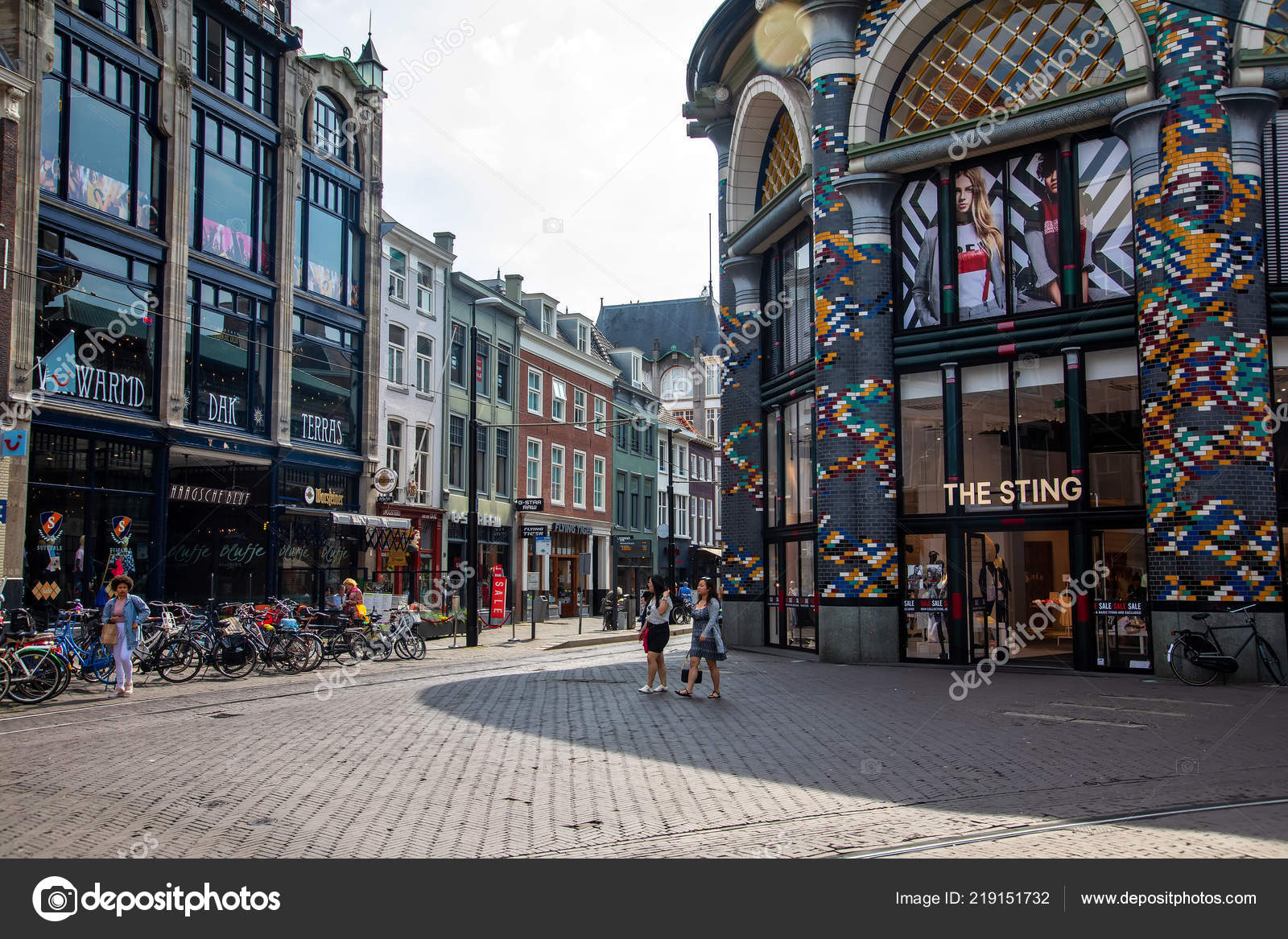 Hague Netherlands July 2018 City Center Den Haag Full Bars Stock Editorial Photo © vverve