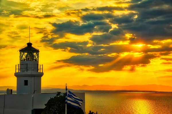 Oslava Světového Dne Majáky Megalo Emvolo Aggelochori Soluni Mezinárodní Lighthouse — Stock fotografie