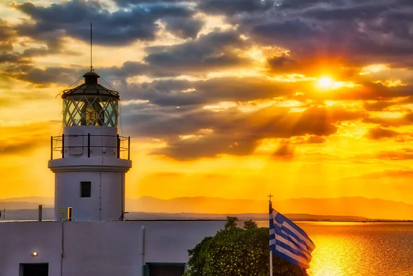 Viering Van Werelddag Van Vuurtorens Megalo Emvolo Van Aggelochori Thessaloniki — Stockfoto