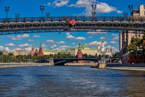 Bela Vista Kremlin Moscou Rio Moskva Rússia — Fotografia de Stock