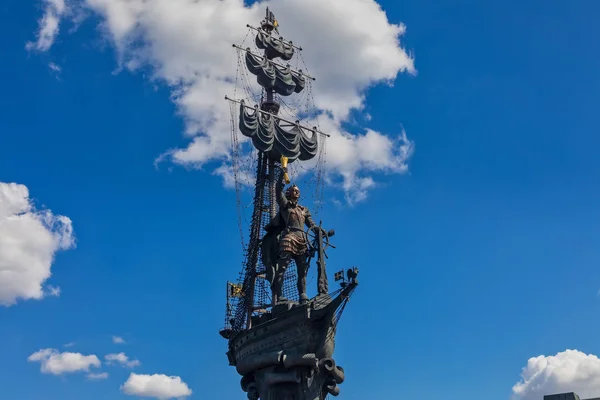 Denkmal Für Peter Den Großen Moskau Wurde 1997 Errichtet Und — Stockfoto