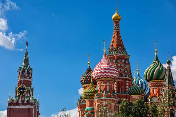 Mest Kända Platserna Moskva Saint Basil Cathedral Ryssland — Stockfoto