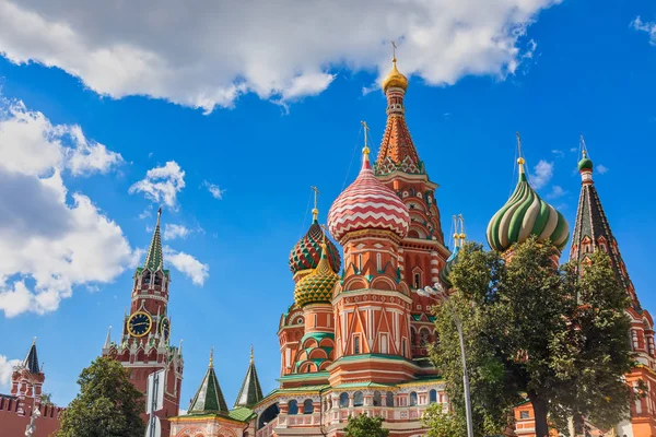 Mest Kända Platserna Moskva Saint Basil Cathedral Ryssland — Stockfoto