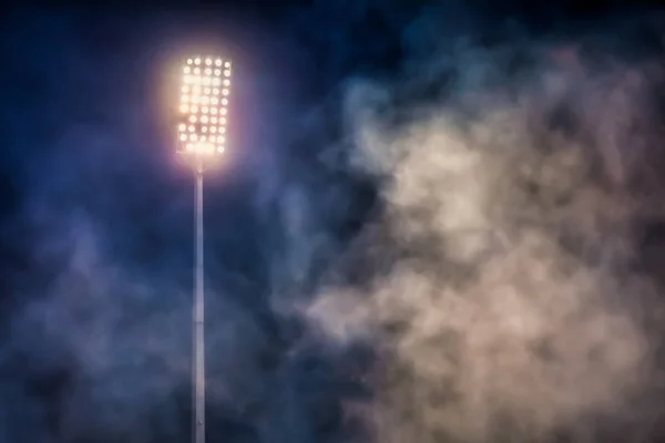 Огни Стадиона Дым — стоковое фото