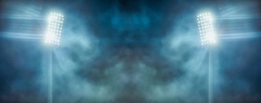 stadyum ışıkları ve duman