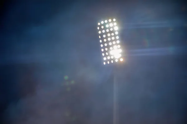 Stadionbeleuchtung Und Rauch — Stockfoto