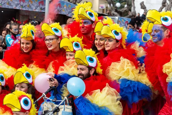 Xanthi Grécia Fevereiro 2018 Pessoas Vestidas Com Trajes Coloridos Durante — Fotografia de Stock