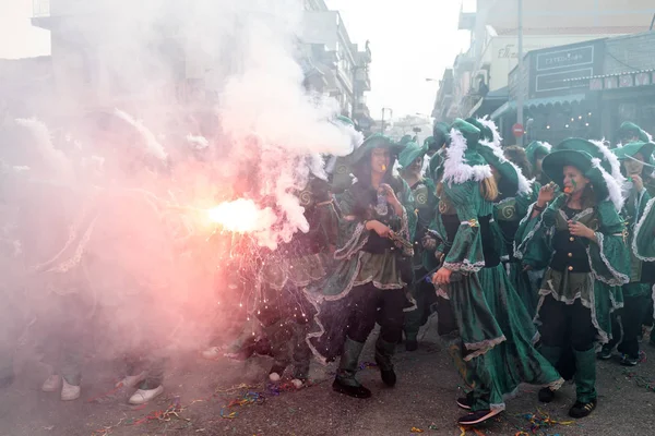 Xanthi Yunanistan Şubat 2018 Skeçe Içinde Yıllık Karnaval Geçit Töreni — Stok fotoğraf