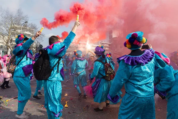 Xanthi Yunanistan Şubat 2018 Skeçe Içinde Yıllık Karnaval Geçit Töreni — Stok fotoğraf