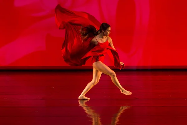 Thessaloniki Griekenland Mei 2018 Unidentifieds Dansers Ballet Tijdens Voorstelling Firebird — Stockfoto