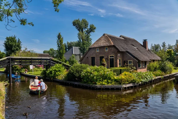 Giethoorn Pays Bas Juillet 2018 Vue Célèbre Village Giethoorn Avec — Photo