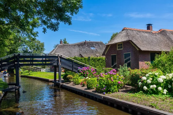 Giethoorn Netherlands July 2018 View Famous Village Giethoorn Canals Netherlands — Φωτογραφία Αρχείου