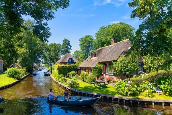 Giethoorn Netherlands July 2018 View Famous Village Giethoorn Canals Netherlands — Stock Photo, Image