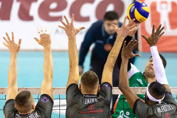 Thessaloniki Greece December 2018 Team Players Action Cev Volleyball Cup — Stock Photo, Image