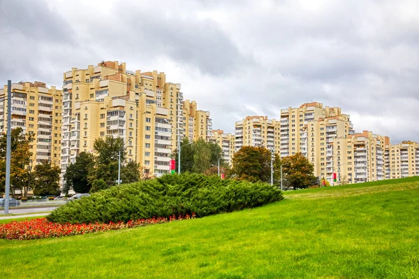 Minsk Belarus October 2018 View Part Minsk High Buildings Minsk — Stock Photo, Image