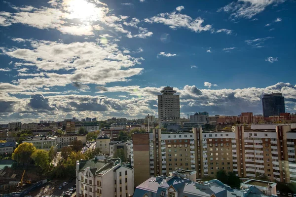 Minsk Beyaz Rusya Ekim 2018 Minsk Yüksek Binalar Ile Bölümünün — Stok fotoğraf