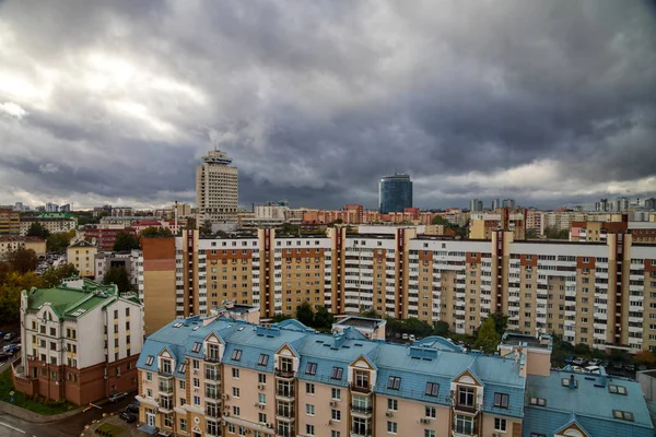 Minsk Beyaz Rusya Ekim 2018 Minsk Yüksek Binalar Ile Bölümünün — Stok fotoğraf